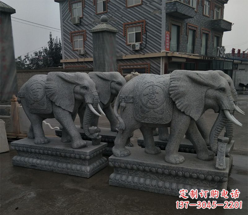 廊坊唯美雕刻大象雕塑