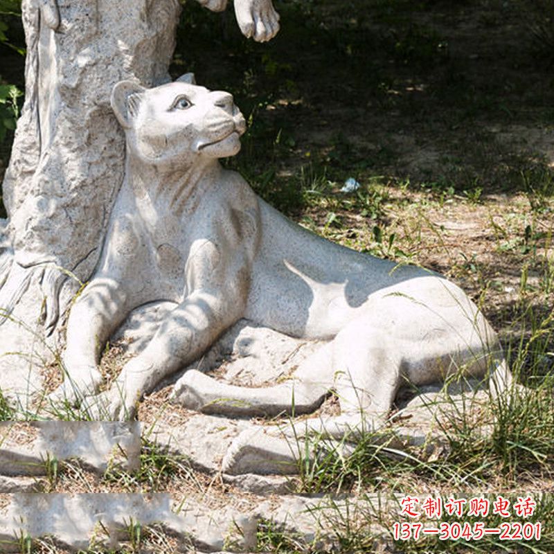 廊坊风采灵动的大理石金钱豹雕塑
