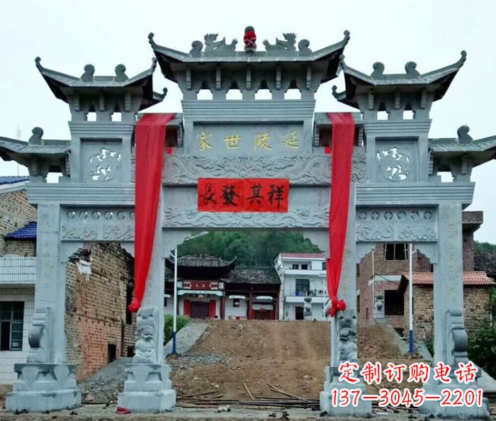 廊坊精美大理石牌坊雕塑