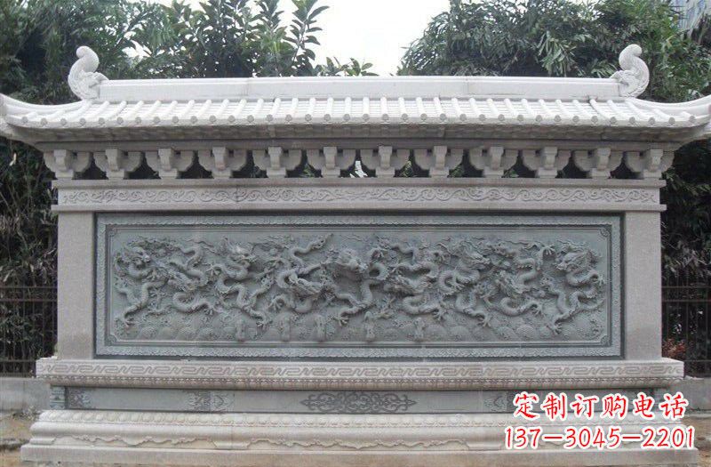 廊坊大理石九龙壁雕塑