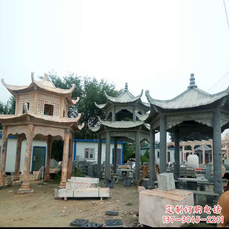 廊坊精美大理石凉亭雕塑