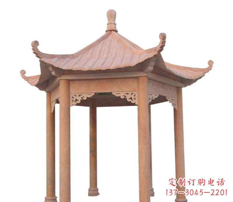 廊坊大理石六角凉亭雕塑