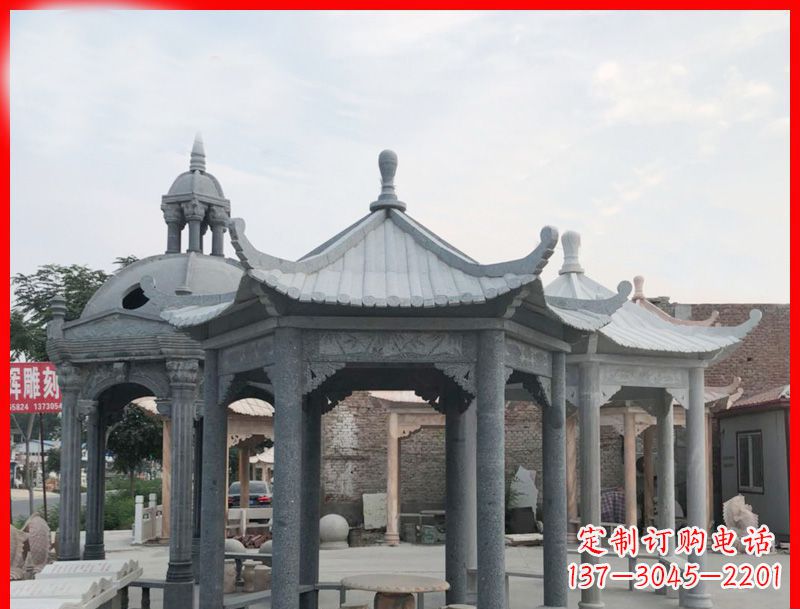 廊坊六角凉亭石雕