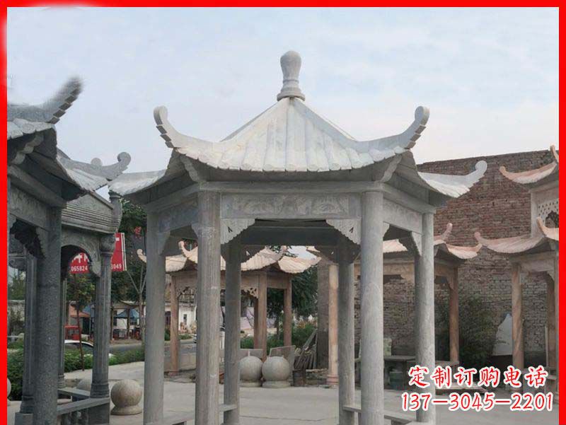 廊坊大理石凉亭石雕