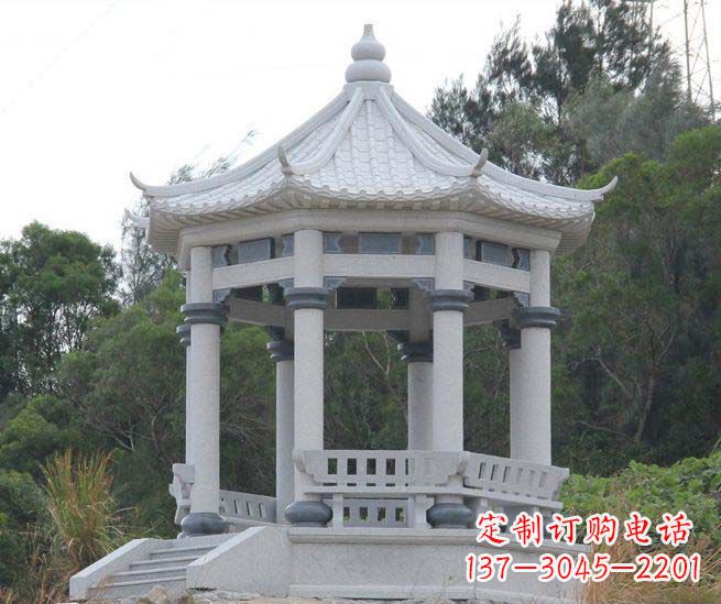 廊坊大理石六角石雕凉亭营造舒适环境的完美体现