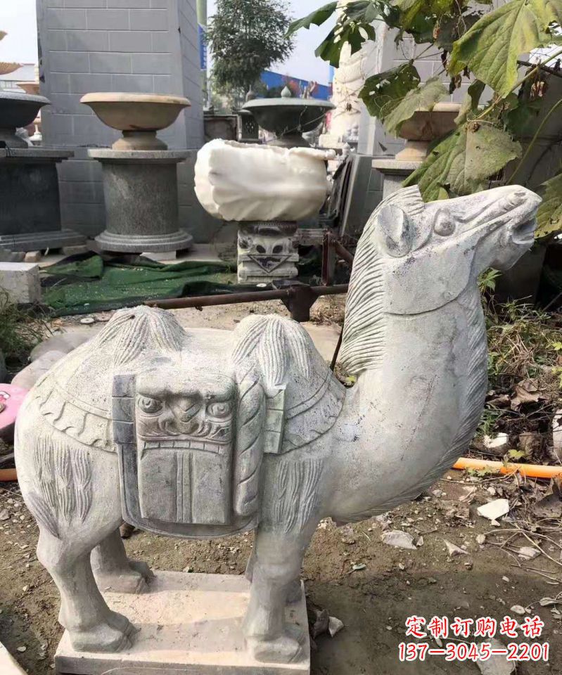 廊坊精美大理石骆驼雕塑