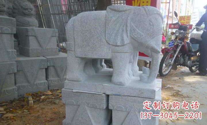 廊坊中领雕塑大象招财镇宅石雕