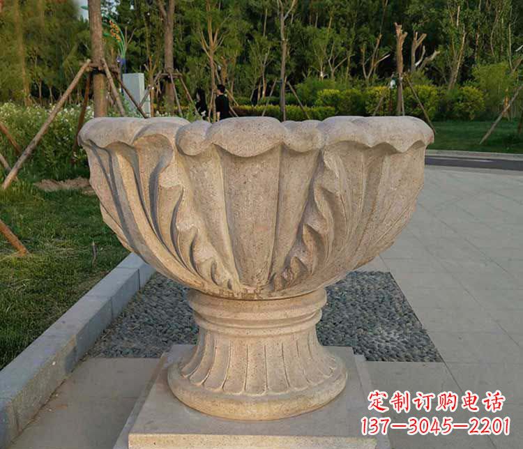 廊坊大理石欧式花钵雕塑