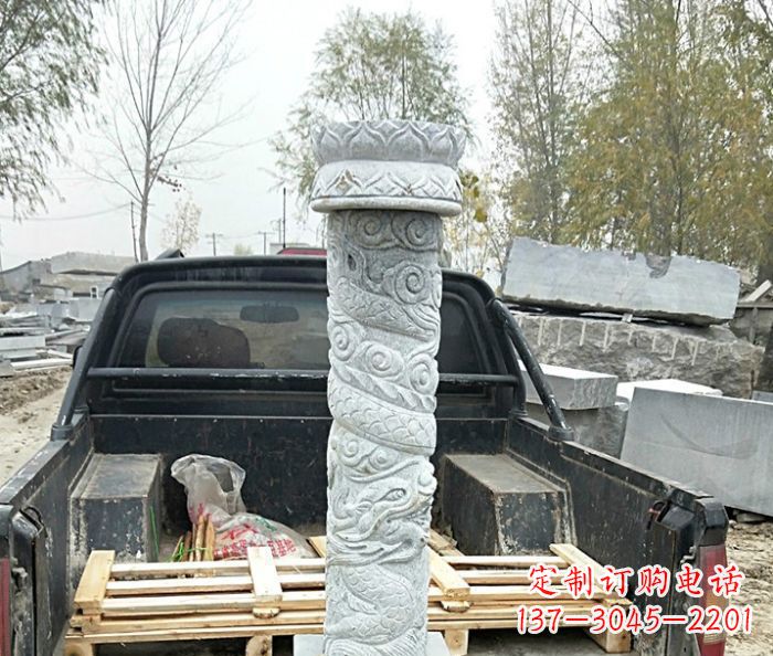 廊坊大理石龙柱雕塑
