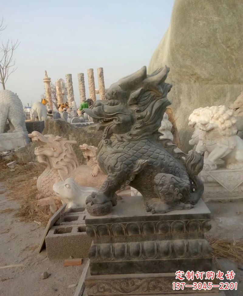 廊坊新中式麒麟雕塑,精美细腻,艺术品级别