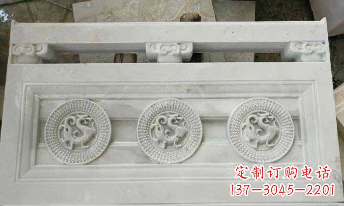廊坊精美青龙石浮雕栏板雕塑