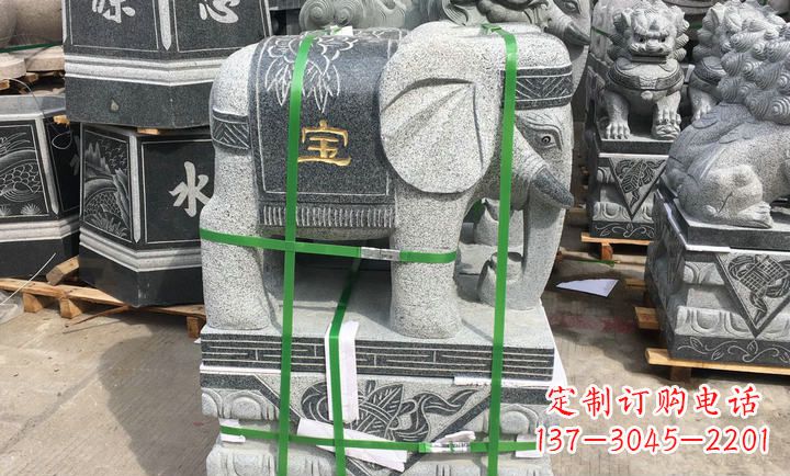 廊坊大理石大象门口石雕