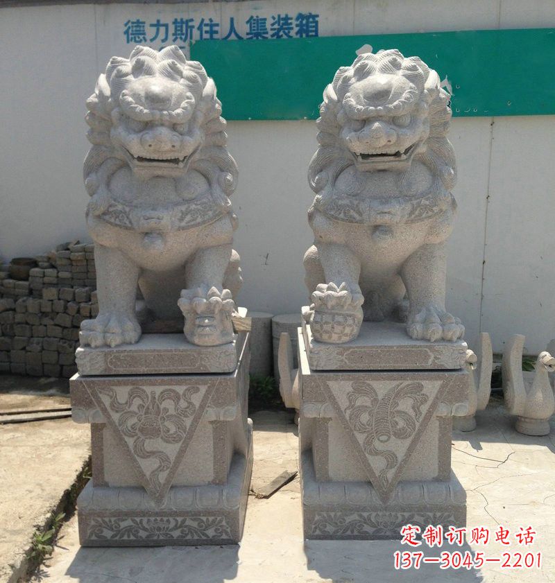 廊坊精致大理石狮子雕塑