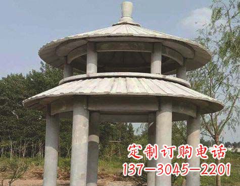 廊坊大理石双层圆顶凉亭石雕