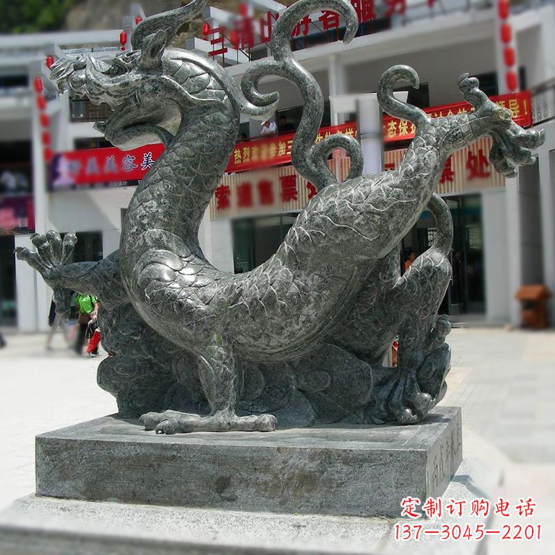 廊坊传统的象征——大理石青龙雕塑