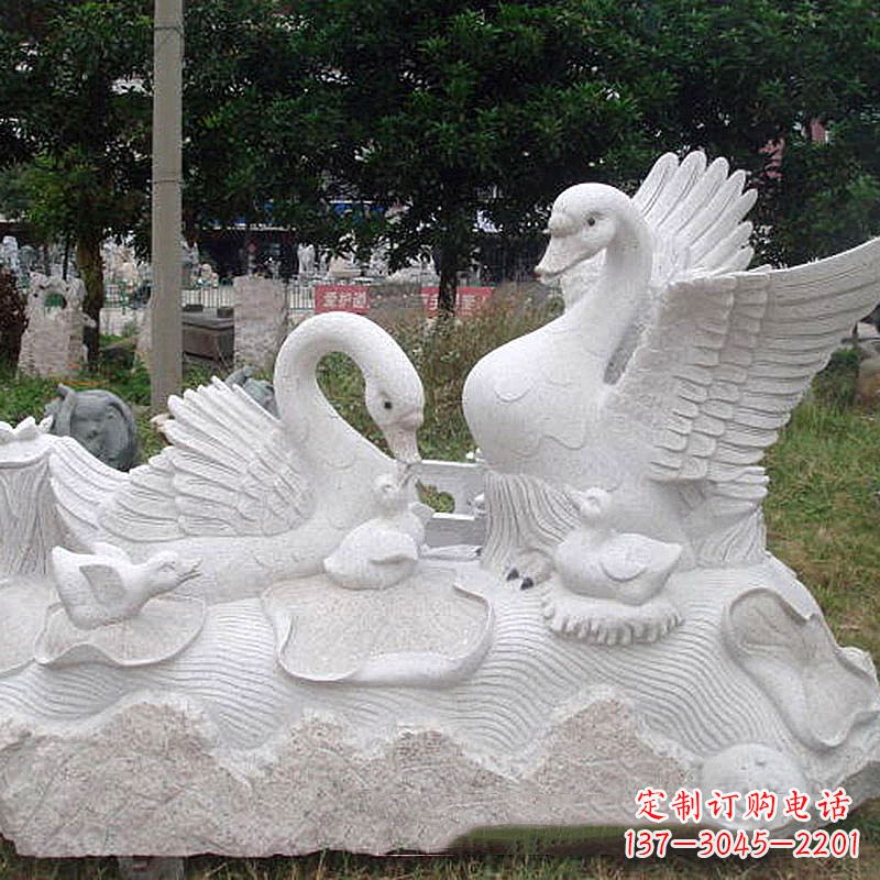 廊坊大理石天鹅精美雕塑