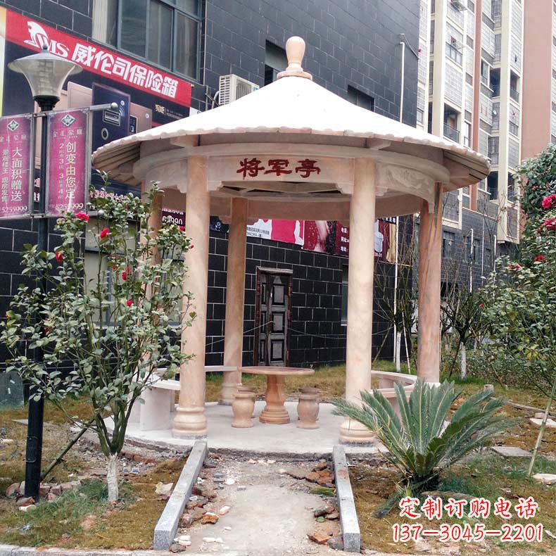 廊坊精美大理石凉亭雕塑