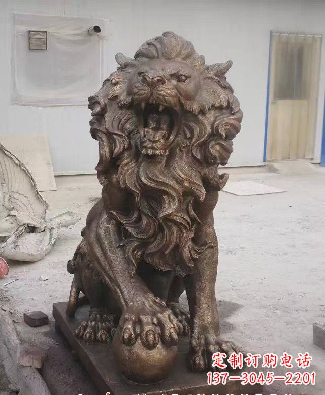 廊坊大理石狮子雕塑,演绎优雅狮子魅力