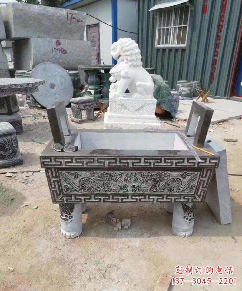廊坊精美大理石香炉雕塑