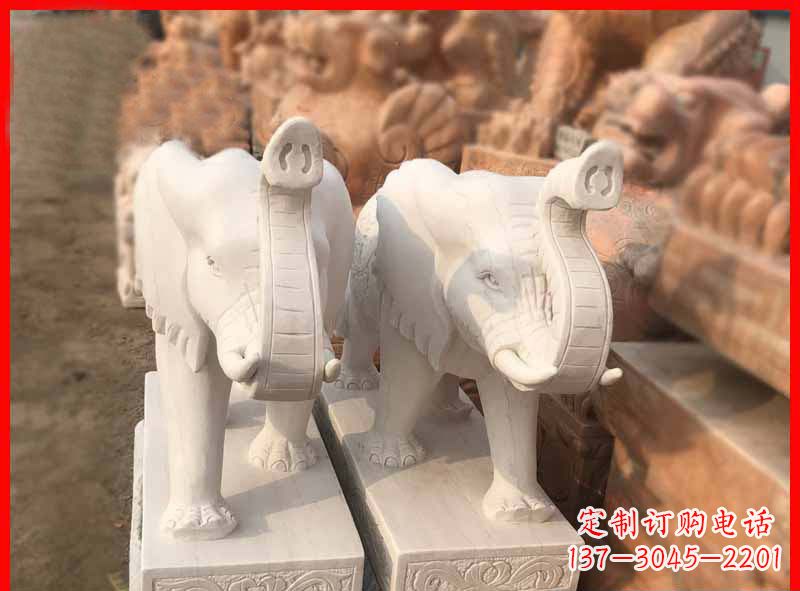 廊坊产品名称大理石小象招财石雕