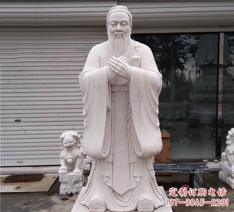 廊坊大理石制孔子雕塑