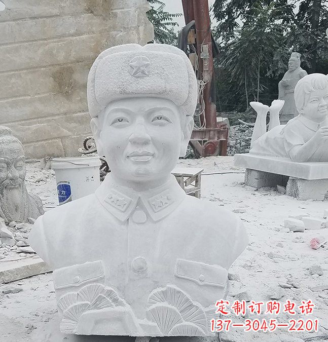 廊坊大理石校园雷锋头像雕塑