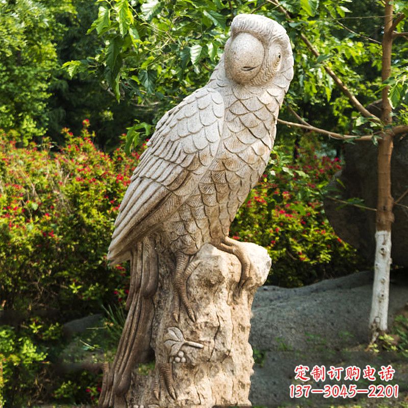 廊坊大理石鹦鹉雕塑,完美点缀生活空间