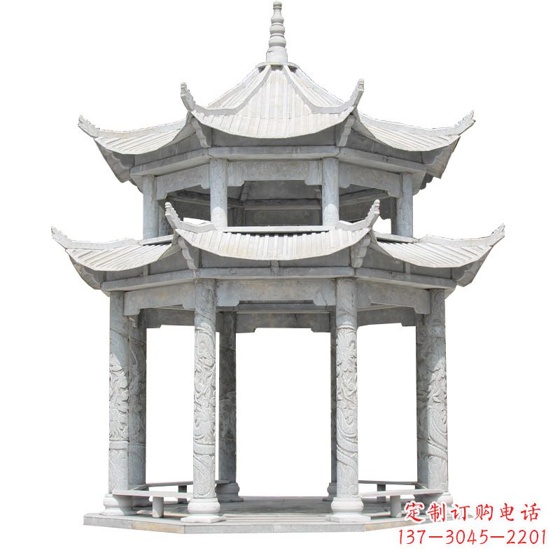 廊坊大理石古建凉亭雕塑