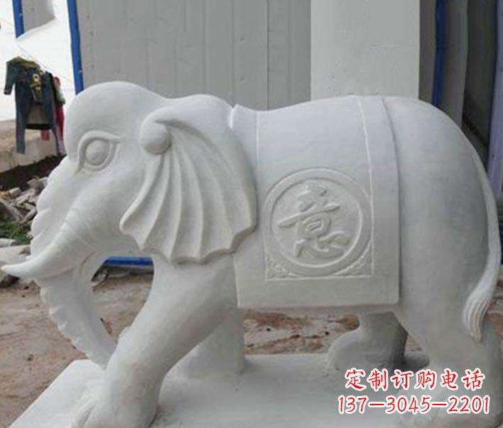 廊坊传承财富祝福,大理石招财大象雕塑