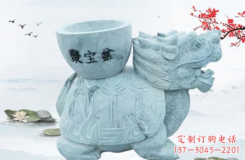 廊坊大理石招财龙雕塑