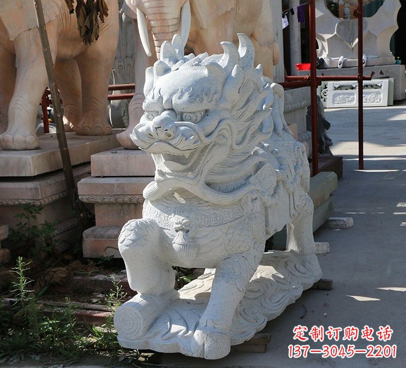 廊坊大理石镇宅——麒麟雕塑
