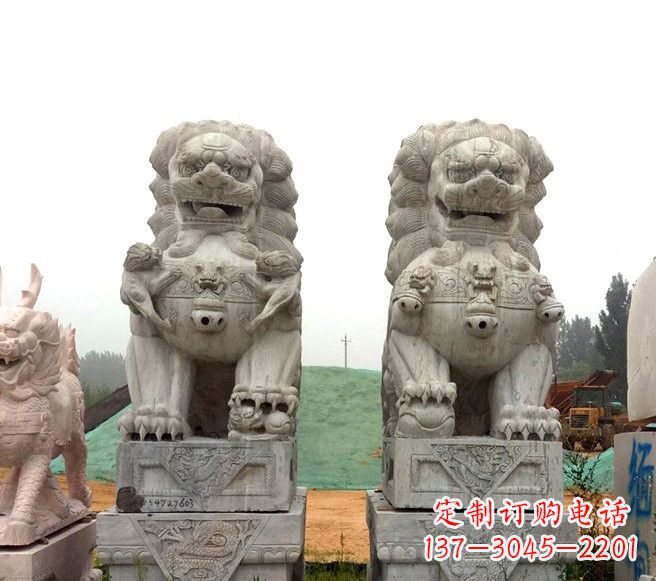 廊坊传统大理石狮子雕塑