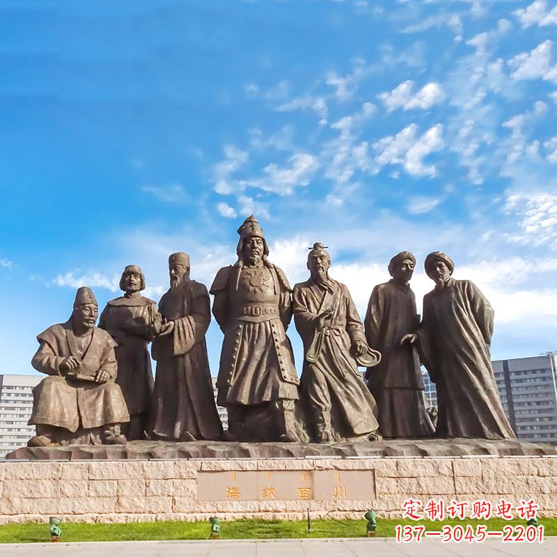 廊坊成吉思汗雕塑,赞颂大蒙古国建国者