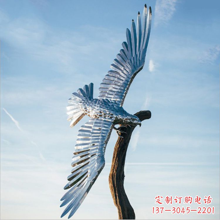 廊坊大鹏展翅老鹰不锈钢雕塑