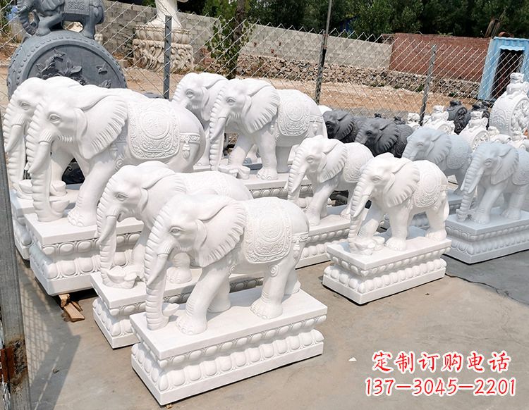 廊坊大桥上的大象石雕