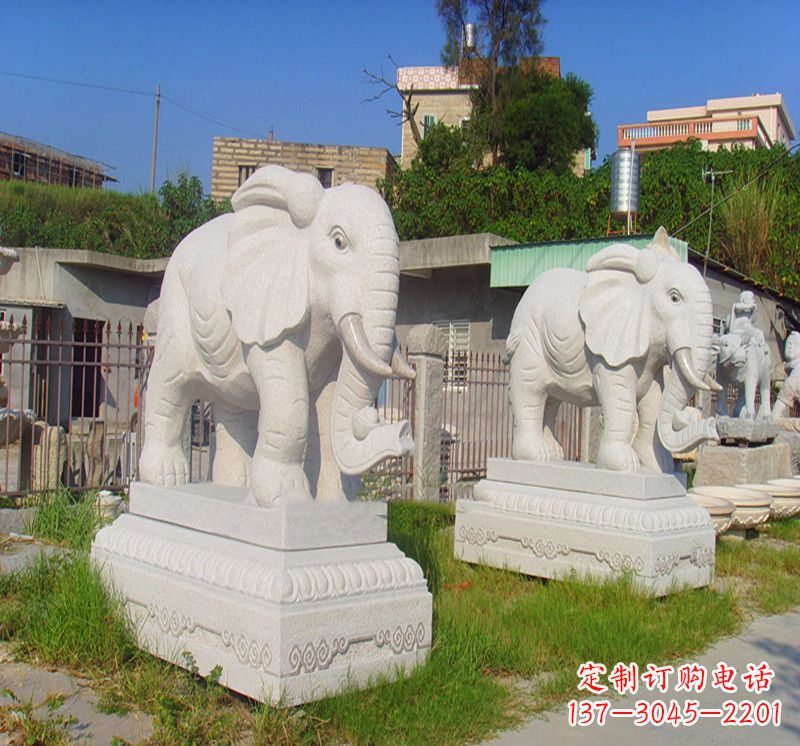 廊坊优雅宁静的大象雕塑