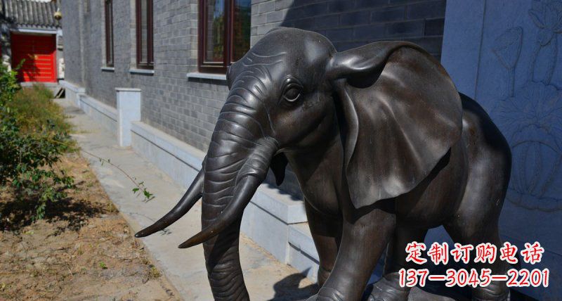 廊坊优雅大象铜雕