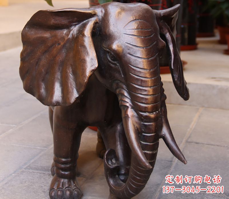 廊坊大象铜雕塑