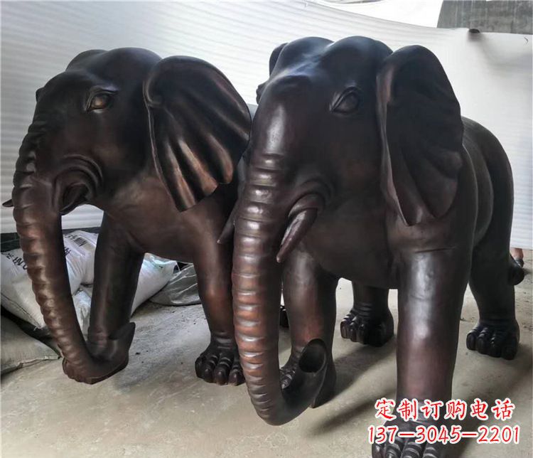 廊坊大象动物铜雕塑