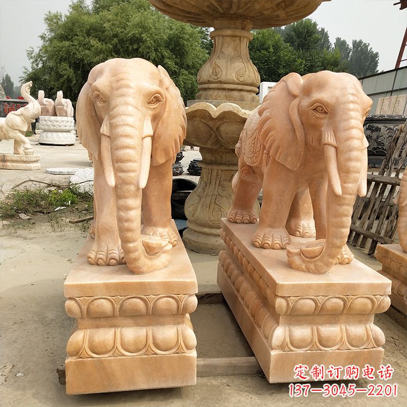 廊坊大象石雕艺术品