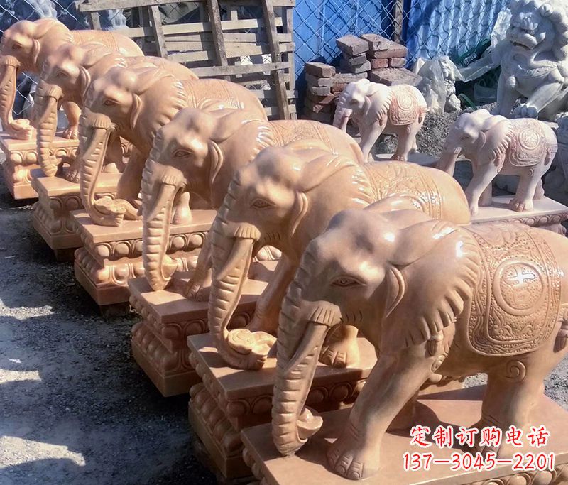 廊坊大象喷水石雕