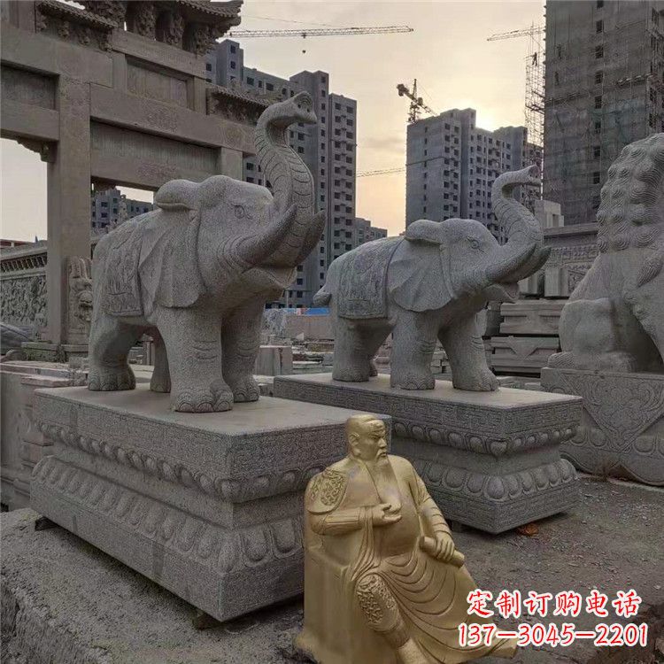 廊坊精美大象石雕