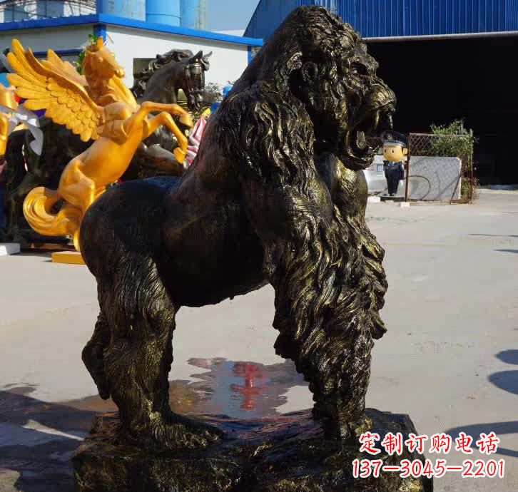 廊坊大猩猩铜雕塑——匠心细节臻完美
