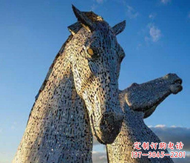 廊坊大型不锈钢抽象马雕塑