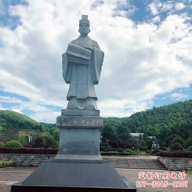 廊坊大型蔡伦石雕像-景区广场历史文化名人雕塑