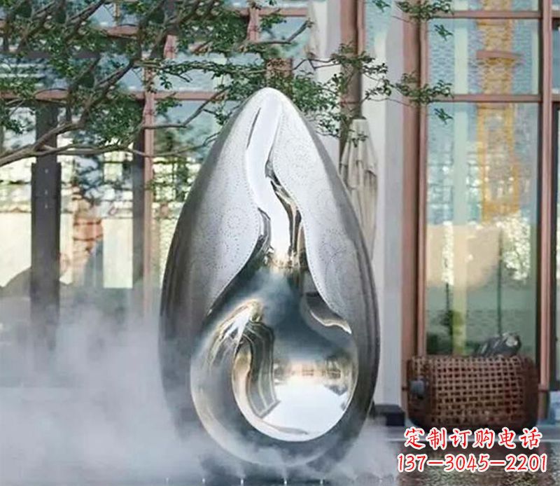 廊坊高端大气水滴雕塑