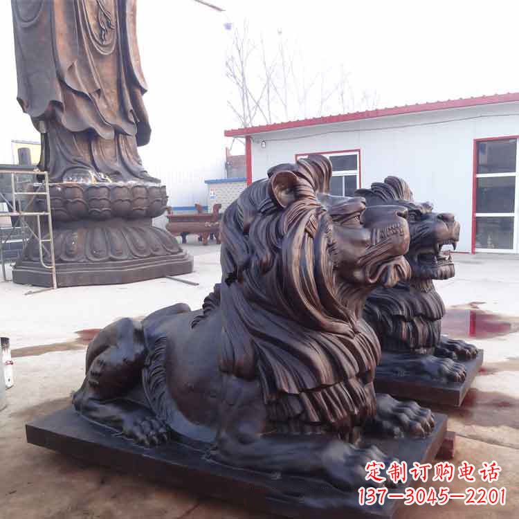廊坊纯铜汇丰狮子雕塑