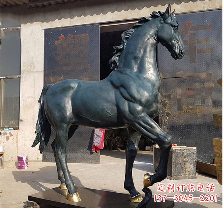 廊坊独特优雅的大型铸铜马雕塑