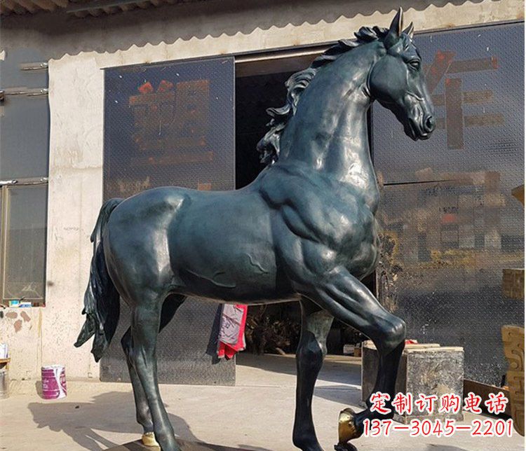 廊坊中领雕塑大型公园铸铜马雕塑