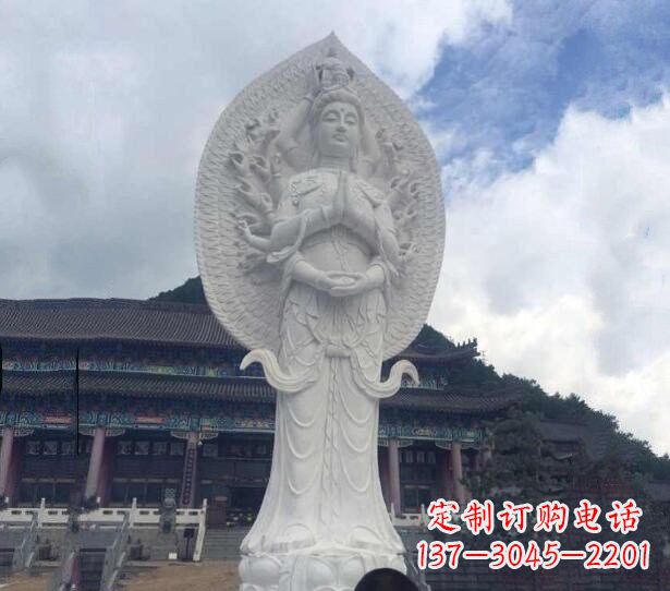 廊坊精美汉白玉观音雕塑